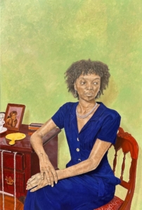 Ileya, 2025Acrylic and Charcoal on Wooden Panel
24 x 36 inches