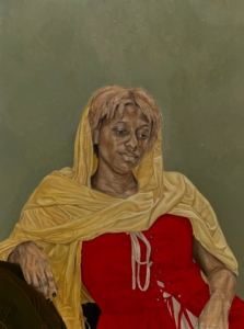 That Evening In Februrary, 2025Acrylic and Charcoal on Wooden Panel
18 x 24 inches Mawoya Nwadike