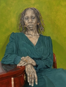 The Wisp Sings, 2025 Acrylic and Charcoal on Panel  
18 x 24 inches