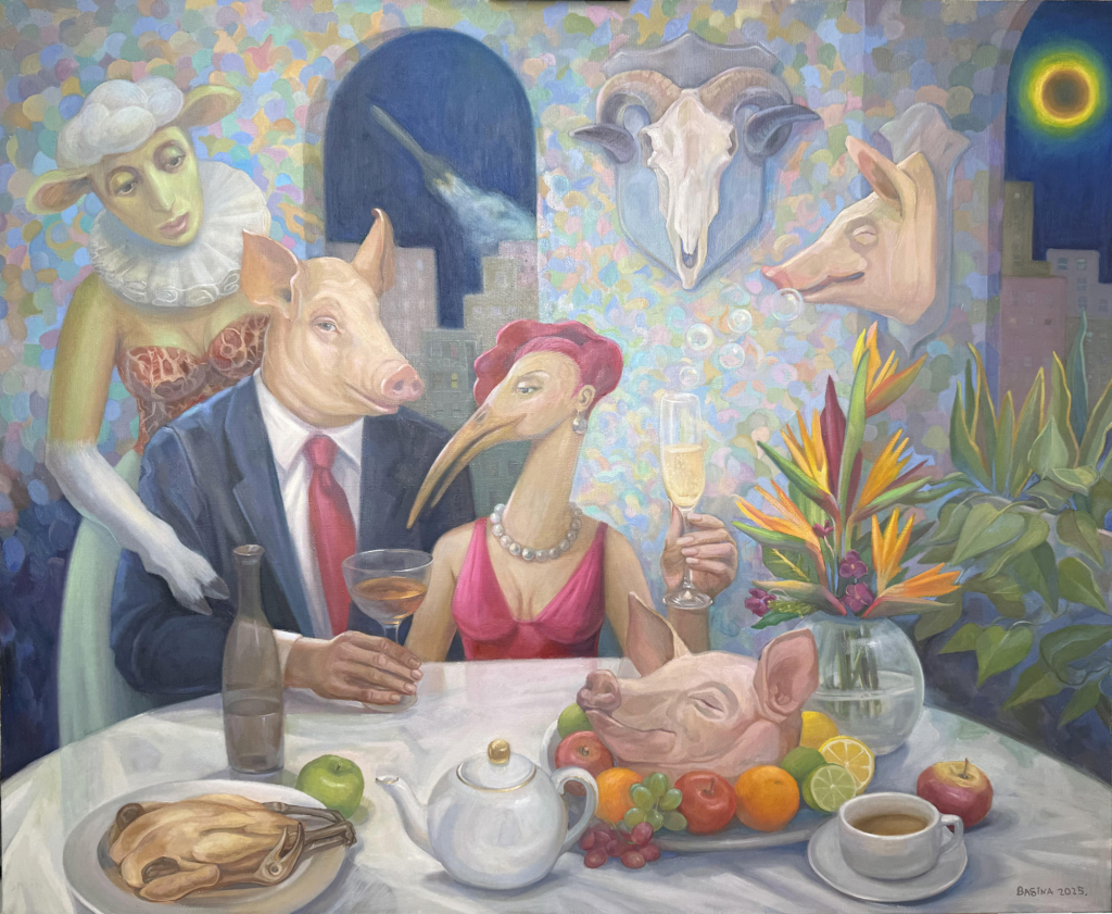 Viktoriya Basina Eclipse of the Sun. Oil on Canvas. 35x42. 2025