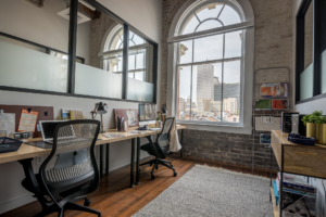 Private office at The Shop New Orleans, a coworking and office space at the Contemporary Arts Center in New Orleans