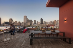 Rooftop terrace at The Shop New Orleans coworking space at the Contemporary Arts Center in New Orleans