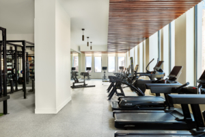 Gym with cardio workout equpiment