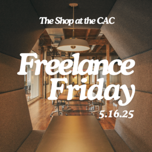 freelance friday booth at the shop