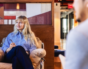 Shared coworking space at The Shop BK in Brooklyn, New York available with flexible day access